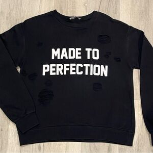 Zara Jet Black Sweatshirt Size S